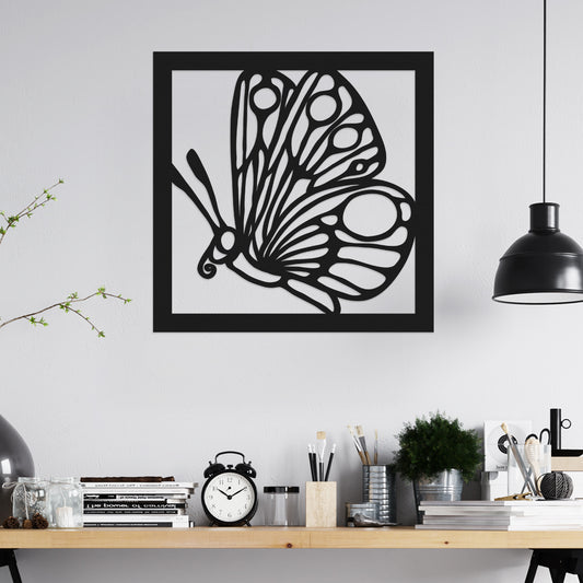 Mariposa con círculos - Cuadro decorativo