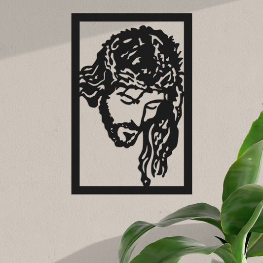Face of Jesus bows down - Decorative painting