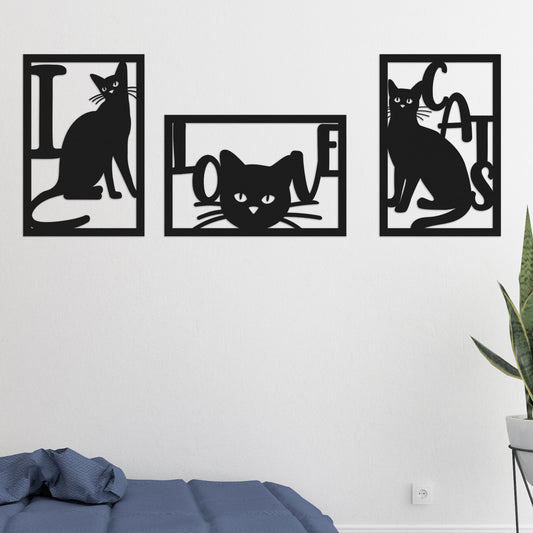 I love cats - Triptych