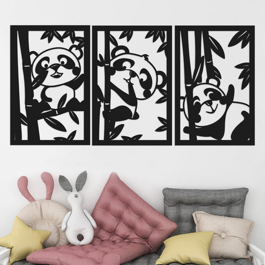 Pandas - Triptych
